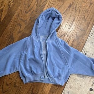 Abercrombie and Fitch Blue Cropped Hoodie size S